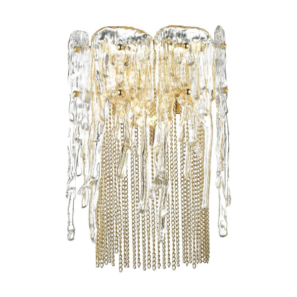 Odeon Light 4634/1W ODL20 475 золото/стекло/металл.цепочки Бра E14 1*40W 220V BRITA