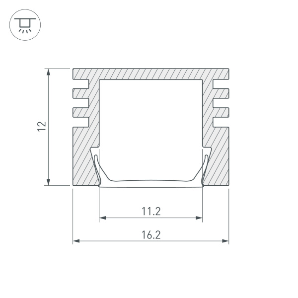 Купить Arlight Профиль PDS-S-2000 (Алюминий) 012094