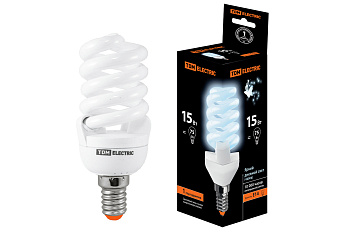 TDM Лампа энергосберегающая КЛЛ-FSТ2-15 Вт-4000 К–Е14 SQ0323-0059
