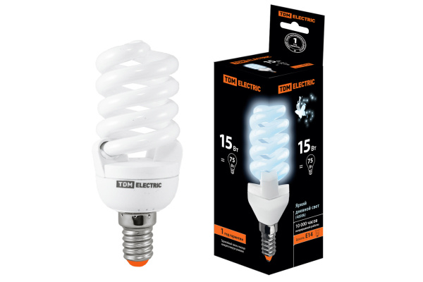 TDM Лампа энергосберегающая КЛЛ-FSТ2-15 Вт-4000 К–Е14 SQ0323-0059