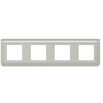 Legrand Mosaiс Рамка - Программа Mosaic - 4Х2 модуля - алюминий 079308L