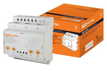 TDM Реле ограничения мощности ОМ-630М 5/50-3Н-01 (3ф, 5-50кВт, 4мод, сумм. расчет, с реле напр.) SQ1505-0004