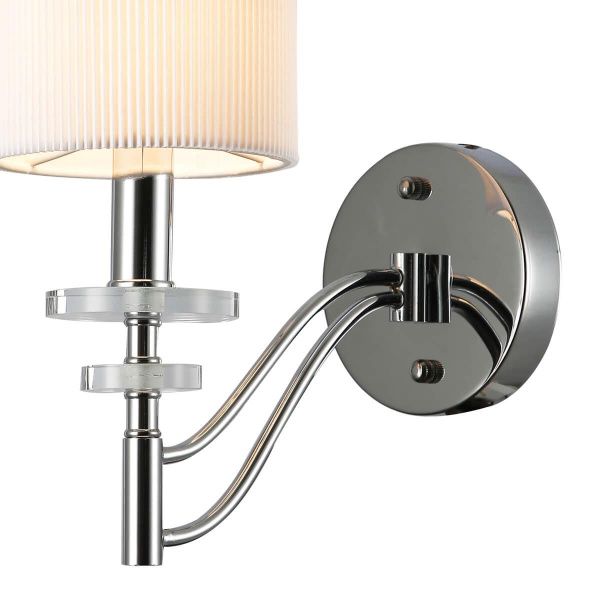 Купить Favourite 2680-1W настенный светильник Каркас цвета хром, плафон из белой ткани