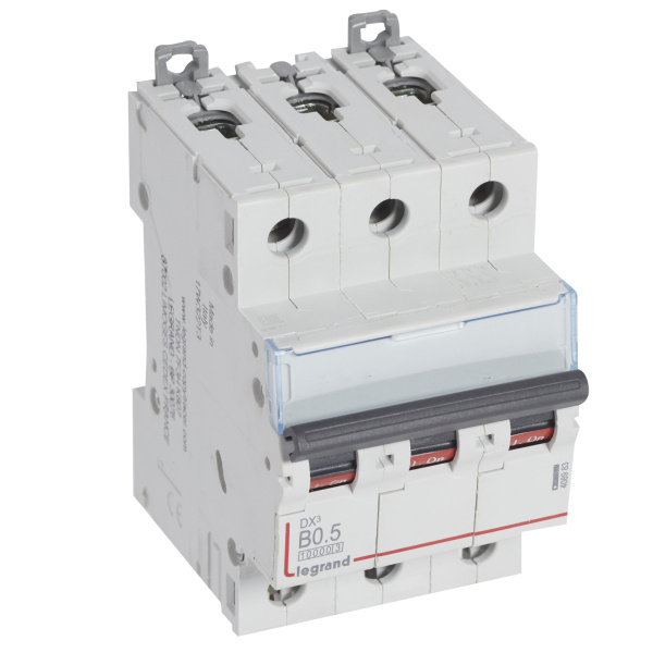 Legrand DX3 Автоматический выключатель 3P 0,5A (B) 10kA/16kA 408983