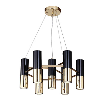 Favourite Черная/Золото Люстра 7*GU10LED*4W 1600-7P