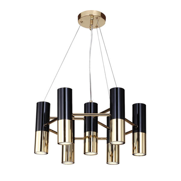 Favourite Черная/Золото Люстра 7*GU10LED*4W 1600-7P