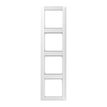JUNG Рамка 4-кратная с полем для надписи для горизонтальной и вертикальной установки белая AS584NAWW
