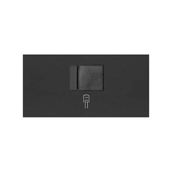 Simon 100 Черный матовый Накладка розетки RJ45 10000005-238