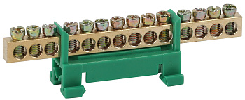 ЭРА NO-222-82-1 Зеленый Шина PE "Земля" в изоляторе типа стойка ШНИ 6х9-14-Д