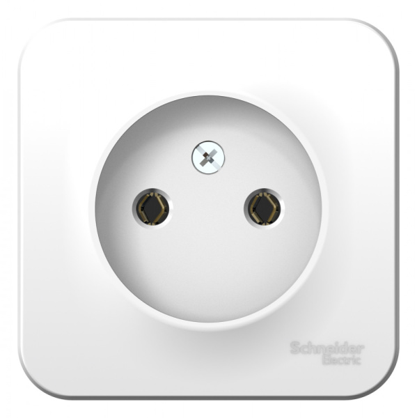 Systeme Electric Blanca наруж Бел Розетка б/з без шторок 16А, 250В, монтажная пластина
