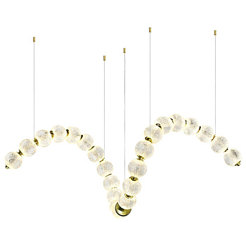 Odeon Light 5008/92L L-VISION ODL23 413 золотой/прозрачный/металл/акрил Люстра LED 92W 4000K 4600Лм CRYSTAL