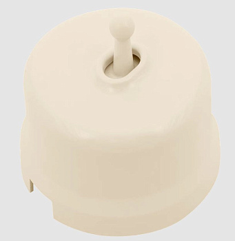 BIRONI Лизетта Пластик Песочное золото Выключатель 1-кл (тумблерный) B1-230-24