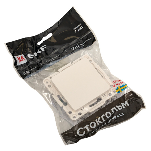 Купить EKF PROxima Стокгольм Белый Выключатель 1-кл, 10А, винт.клеммы