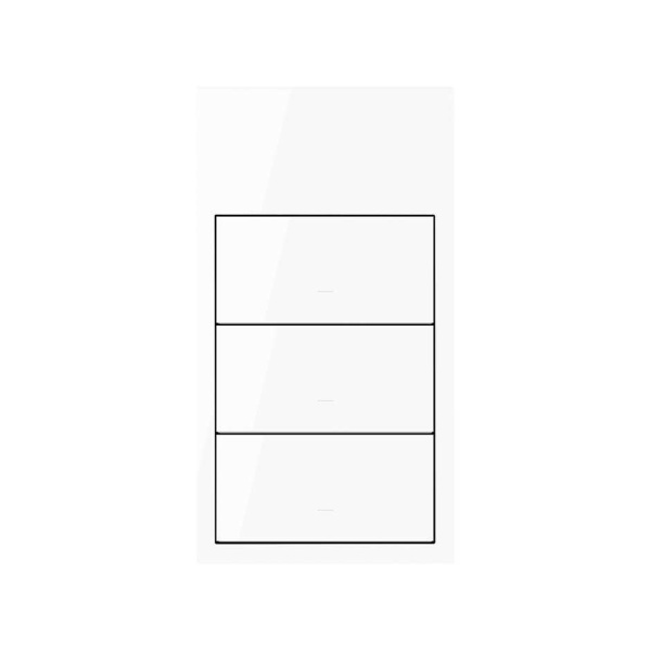 Simon 100 Белый глянец Кит 2 поста, фронт. 1 рамка вертикальная + 3 клавиши выключателей 10020215-130
