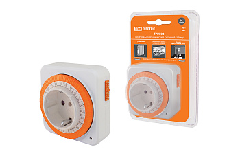 TDM Таймер розеточный ТРМ-02-15мин/24ч-16А (суточный, квадратный) SQ1506-0003