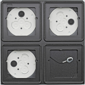 Gira Корпус накладного монтажа 2 x 2-местн. System 106 5508902