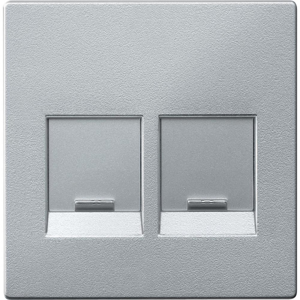 Купить SE Merten SM Алюминий Центральная плата 2-ая для модулей штепсельных разъемов с пылезащ. шторками MTN4562-0460