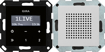 Gira Радиоприемник скрытого монтажа с функцией RDS с динамиком 2280015