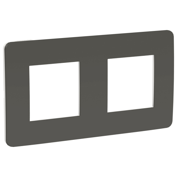 SE Unica Studio Дымчато-серая/Белая Рамка 2-ная NU280421