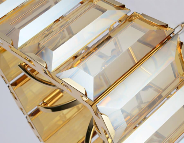 Купить Ambrella Подвесная люстра с хрусталем TR5149 GD/TI золото/янтарь E14/6 max 40W 500*500*1000