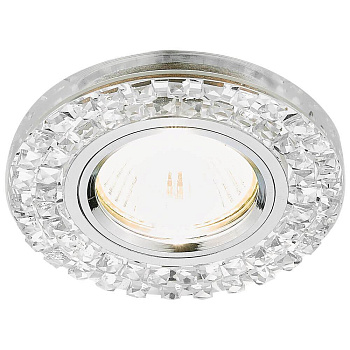 Ambrella Встраиваемый точечный светильник K8060 CH S  хром/прозрачный хрусталь MR16