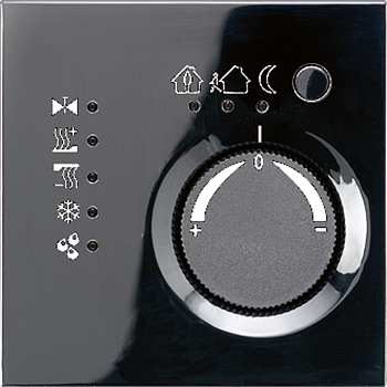 JUNG KNX-регулятор с шинным сопряжением с ручкой для установки температуры чёрный LS2178SW