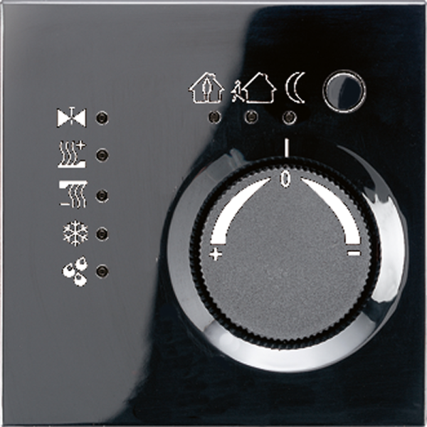 JUNG KNX-регулятор с шинным сопряжением с ручкой для установки температуры чёрный LS2178SW