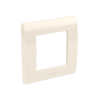 DKC Рамка на 2 модуля (одноместная), слоновая кость, RAL9001