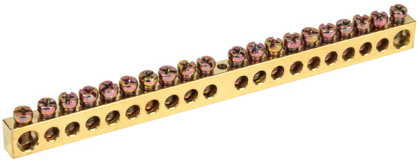 IEK Шина PEN земля-ноль 8х12мм 20/1 (20групп/креп по цент)