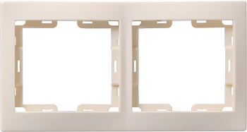 IEK KVARTA РГ-2-ККм Рамка 2-местн. горизонт. (кремовый)