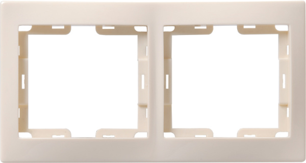 IEK KVARTA РГ-2-ККм Рамка 2-местн. горизонт. (кремовый)
