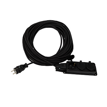 Удлинитель-шнур КГ 3х1.5, 20 м, 3 гнезда, морозостойкий, с/з, 16 А, 3500 Вт, IP44 (Сделано в России) Rexant 11-7075