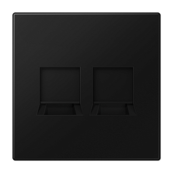 JUNG LS 990 Черный матовый Плата для двух модулей, фиксация защёлкиванием LS1969-2WESWM