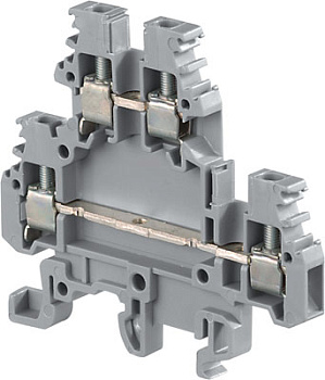 ABB MA2,5/5.D2 Entrelec Клеммник винтовой двухуровневый до 2.5мм.кв.серый фазный 1SNA115490R1300