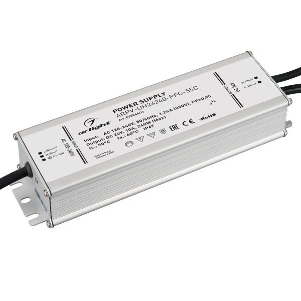 Arlight Блок питания ARPV-UH24240-PFC-55C (24V, 10.0A, 240W) (IP67 Металл, 5 лет) 025046(1)
