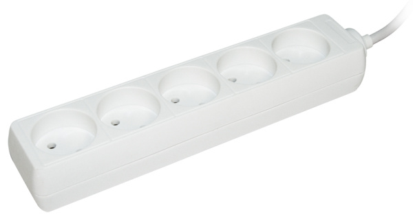 IEK Удлинитель У5 5 мест 2Р/3метра 2х0.75мм2 10А/250