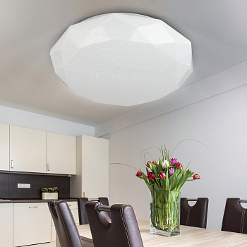 ЭРА Светильник потолочный светодиодный SPB-6-18-6,5K Sparkle без ДУ 18Вт 6500K