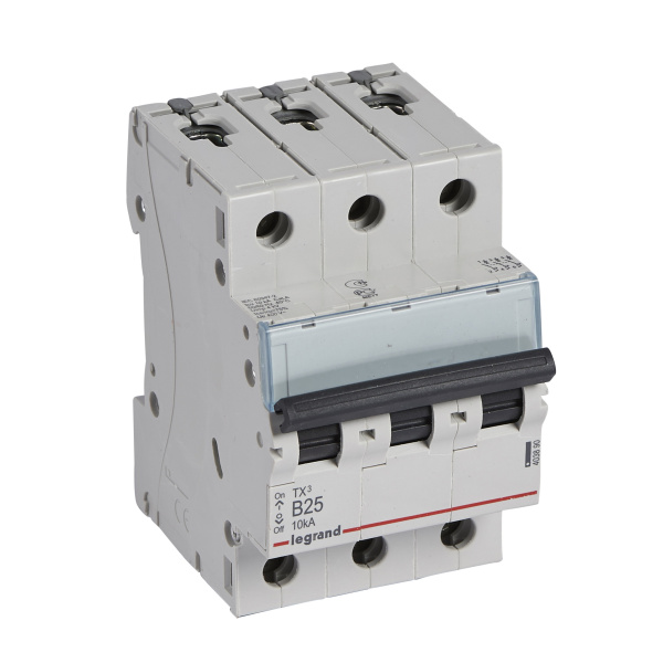 Legrand TX3 Автоматический выключатель 3P 25A (B) 6000/10kA 403890
