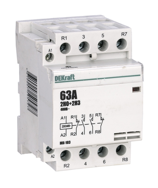 Купить Dekraft Модульный контактор 2НО+2НЗ 63А 230В МК-103