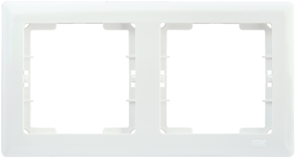 IEK РГ-2-ББ Рамка 2 мест. гориз. BOLERO белый EMB20-K01