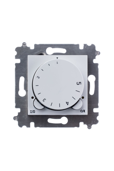 Купить ABB EPJ Levit жемчуг / ледяной Терморегулятор универсальный, с поворотной ручкой, 16A, жемчуг/ледяной 2CHH920003A6068