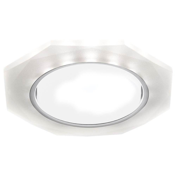 Ambrella Встраиваемый точечный светильник со светодиодной лентой G216 CH/WH хром/матовый GX53+3W(LED WHITE)