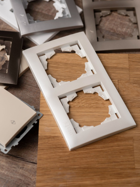 Купить EKF PROxima Валенсия Рамка 2-местная жемчуг