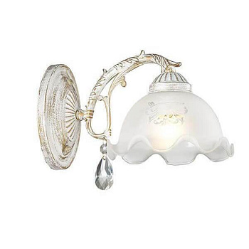 Lumion 3126/1W LN16 232 белый/зол.патина/стекло/хрусталь Бра E27 60W 220V CASETTA