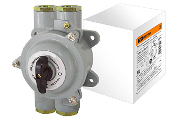 TDM Пакетный переключатель ПП 2-100/Н2 2П 100А 220В, силуминовый корпус, IP56 SQ0723-0077