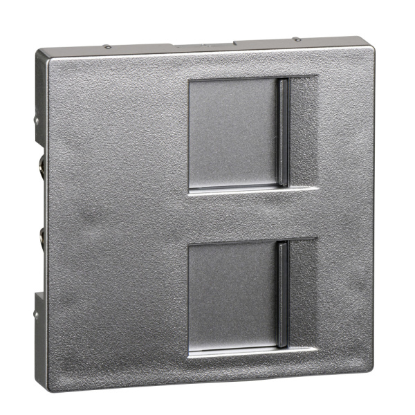 SE Merten SM Алюминий Центральная плата 2-ая для модулей штепсельных разъемов с пылезащ. шторками MTN4562-0460