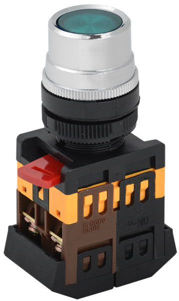 IEK Кнопка ABLF-22 зеленый d22мм неон/240В 1з+1р