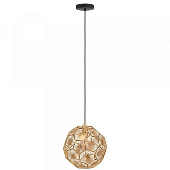 Eglo 39754 Подвес SKOURA, 1x60W(E27), 300, сталь, черный, латунь