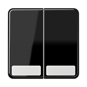 JUNG CD 500/CD plus Черная Клавиша 2-ая с полем для надписи CD595NASW