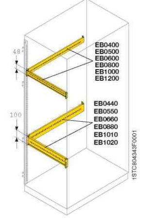 ABB Профиль L=400 H=48 для монтажа аксессуаров(2шт) EB0400
